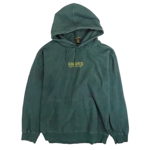 Krooked Skateboarding Corduroy Sweatshirt Hoodie Size Large Skate
