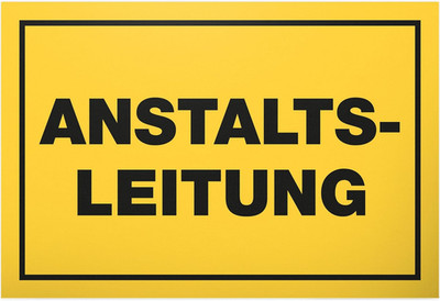 Türschild Anstaltsleitung lustig Büro Geschenk Geburtstag Chef Kollege Deko