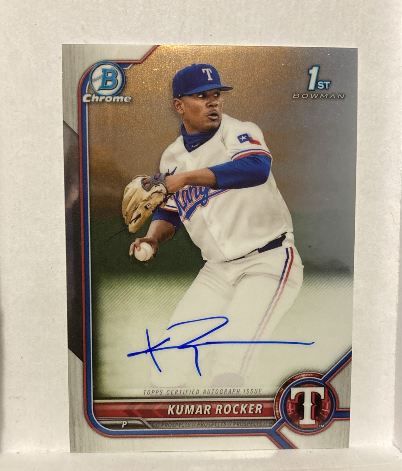 2022 Bowman Draft - Chrome Draft Pick Autographs Kumar Rocker #CDA-KR (AU, RC)