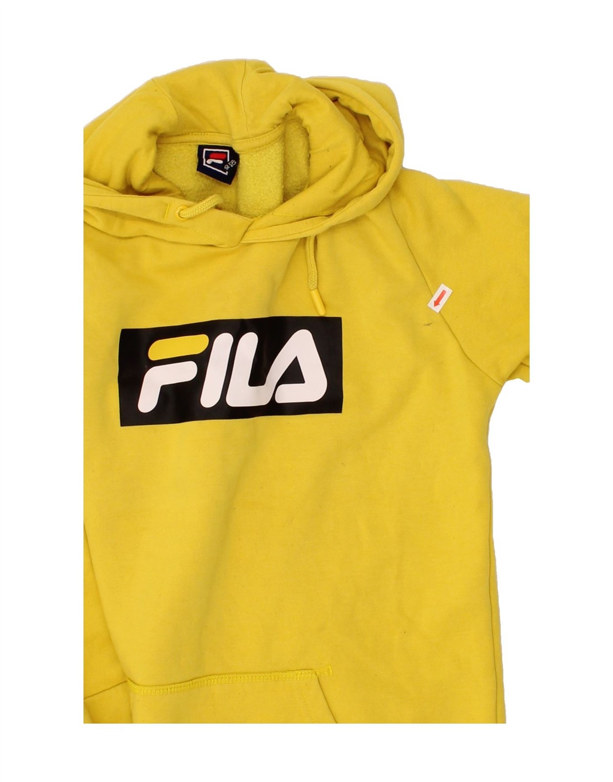 Felpa con cappuccio FILA ragazzo grafica 11 12 anni giallo cotone QE17