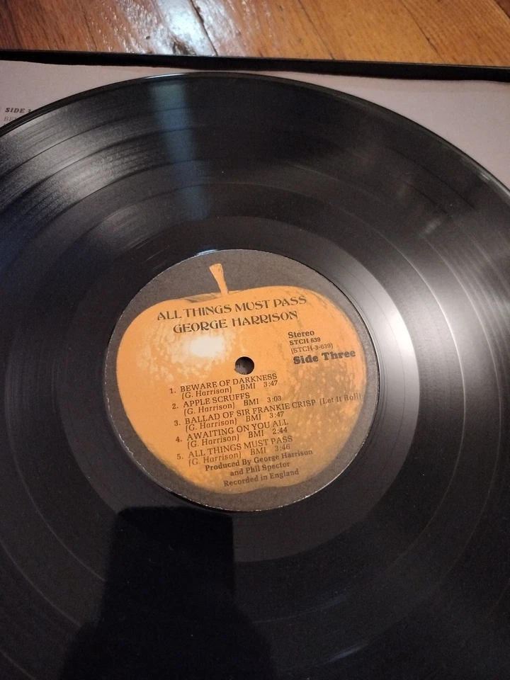GEORGE HARRISON All Things Must Pass 1970 1st Scranton Press w/Poster Vinyl EX! - Image 4 of 4
