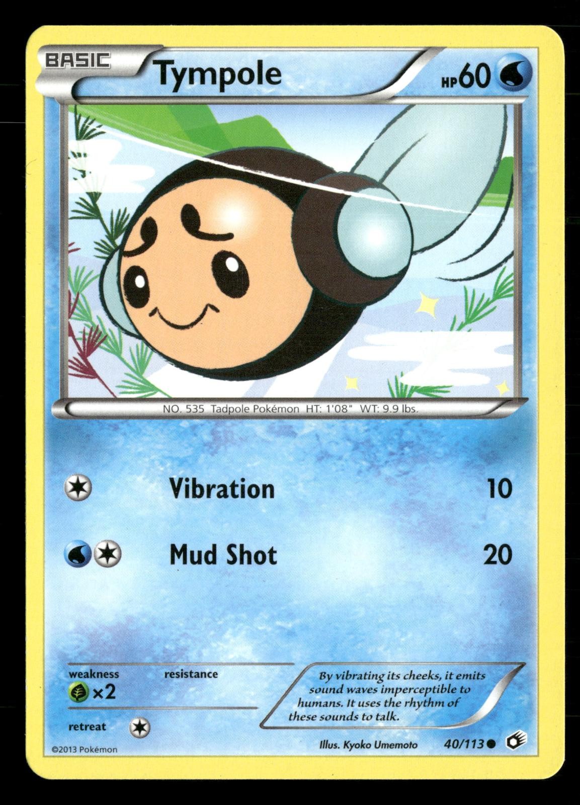 Tympole 40/113 Common Legendary Treasures Pokemon Lightly Played