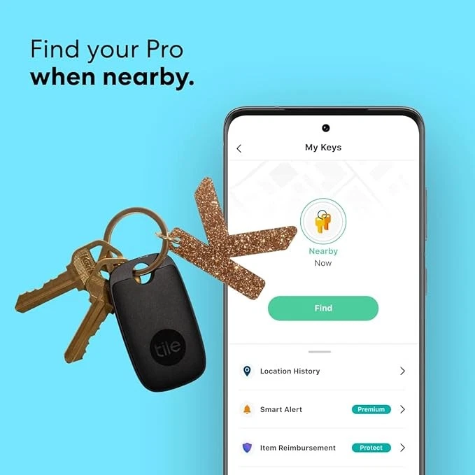 Tile Pro (2022) Bluetooth Item Finder, 1 Stück, 120 m Reichweite, funktioniert m - Bild 3 von 4