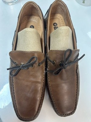 GBX Henley Brown SZ 10 D Shoes Leather Men's Moccasins Loafers Driving NWOB