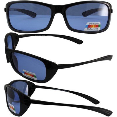 Birdz Eyewear Women's CatBird Sunglasses Black Frame with Polarized Blue Lenses