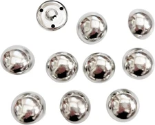 10PC  Silver Simple Dome Metal Buttons Sew on Buttons 25mm