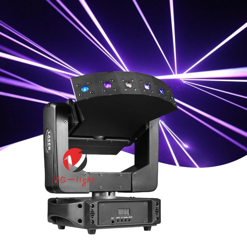 6-eye Red XYZ Infinite Moving Head Laser Stage Light DJ Club Disco Stage Party - Image 3 of 4