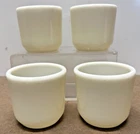 Vintage WWII US Navy Corning Milk Glass Watchman Hand Warmer Mug Cup Set of Four