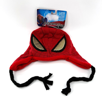 Elope Spider-Man Laplander Hat Red Black Marvel Licensed NWT One Size