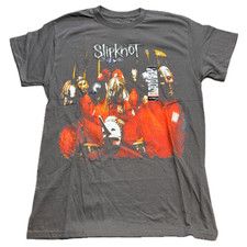 Slipknot Group Photo Med T-Shirt Men Official Merchandise Black Vintage Wash Tee