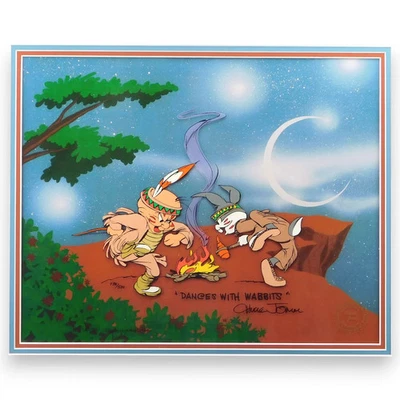 Bugs Bunny Dances with Wabbits Cel Chuck Jones Signed Looney Tunes Animation Art - Image 1 of 4