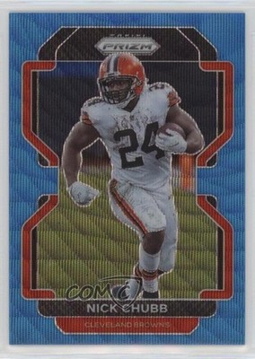 2021 Panini Prizm Blue Wave Prizm 158/199 Nick Chubb #264 13c1