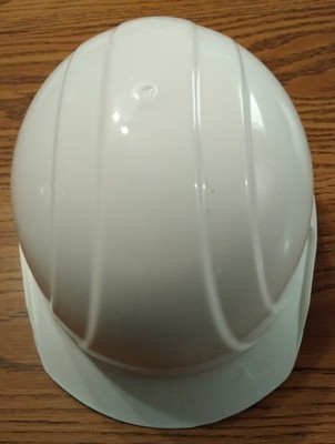 Vintage 2003 ERB Americana Cap Style Hard Hat Helmet with Slide Lock White