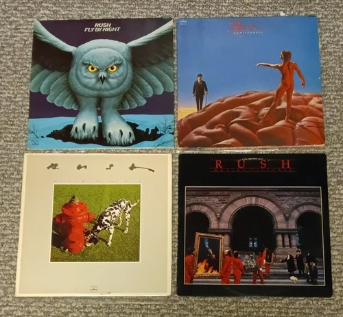 Rush LP Album Vinyl LOT of 4 Classic Hard Rock Progressive Vintage Pop Music OOP
