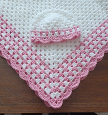 Handmade crochet baby blanket new girl