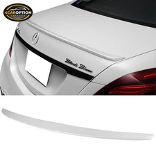 Fits 14-20 Benz W222 S Class OE Style Rear Trunk Spoiler Painted #799 White