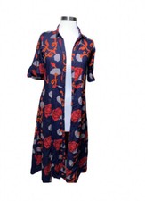 Bombay Paisley Floral Dress XSmall Womens Button Front Cute