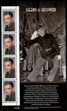US 1999 SC#3329 JAMES CAGNEY POSTAGE STAMP HEADER STRIP OF 4 MNH