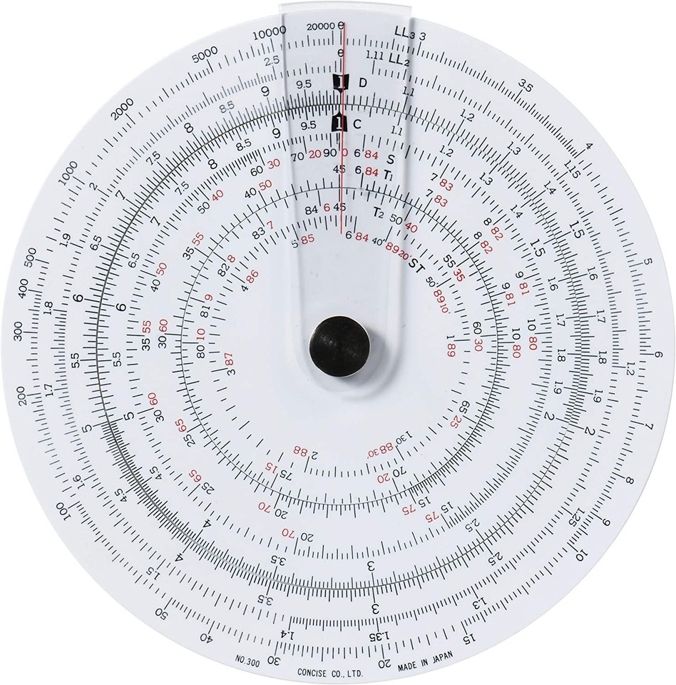 Concise Ruler Circular Slide Rule No.300 100829 110mm JAPAN | eBay