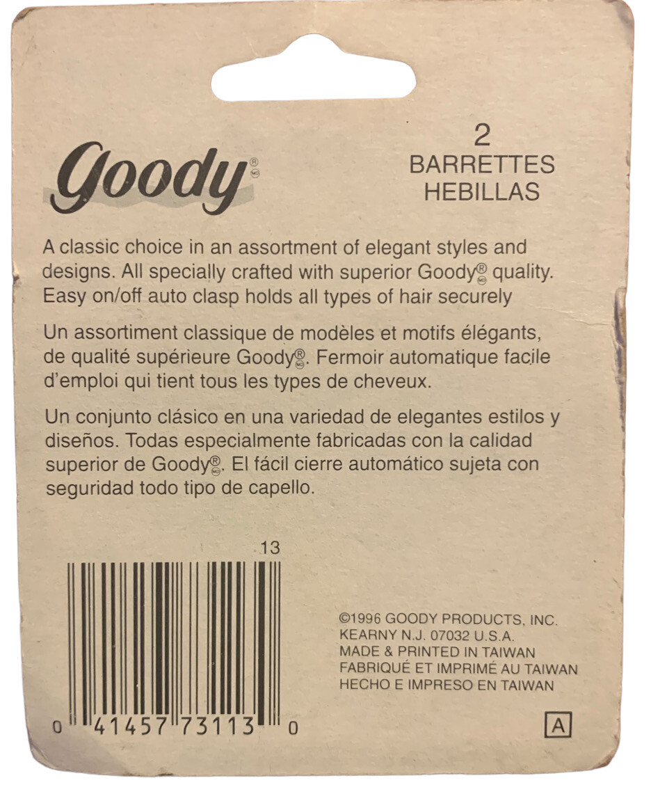 Goody Vintage Barrettes 1996 Brown Tortoise Clips eBay