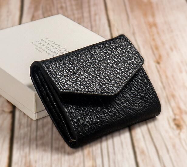 Maison Margiela Leather Money Bi-fold Wallet Card Case Black