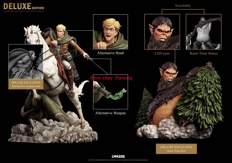 STONE SPIRIT TITAN MANDARAKE SP7限定 CHIKARA Studio Attack On Titan Erwin Smith Beast Titan Resin