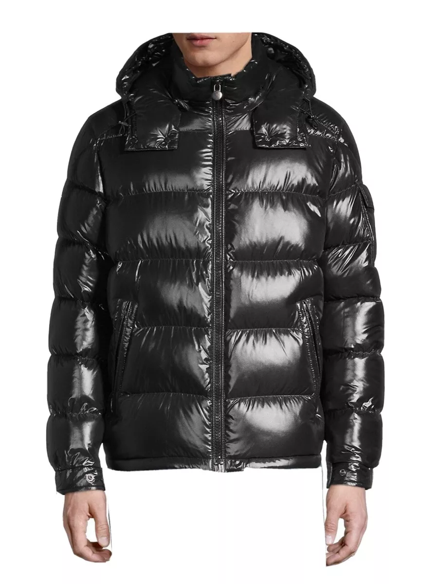 Moncler Jacket Authentic Black Maya Puffer Size 2 With Hood And Storage Bag  Mens | eBay
