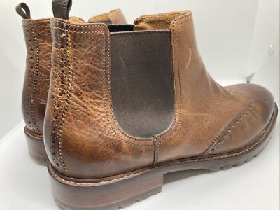 Mens Johnston & Murphy Kresser Chelsea Brown Distressed Heeled Boot Johnston Murphy Kresser Gore Leather Chelsea Boots Brown  main image 4