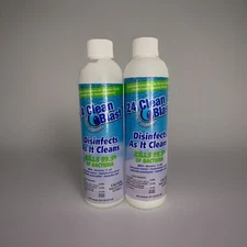 2 Bottles 24 Clean Blast Steam Activator Disinfects Bacteria 8oz Each - Sealed