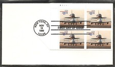 US SC # 3262 Piggyback Space Shuttle FDC. Plate # BLK4. Uncacheted