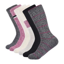 Lucky Brand Ladies' Boot Sock, 6-pc, Super Soft Feel, Rib Cuff, Sustainable Yarn