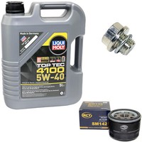 MotoröL ÖLfilter SM142 5W40 5Liter + ÖLablassschraube FüR Suzuki Jimny FJ 1.5