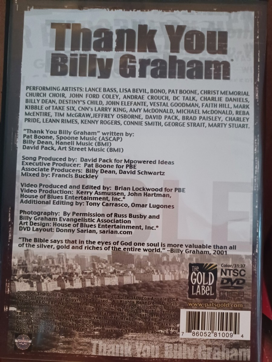 Thank You Billy Graham [DVD] 【公式通販】