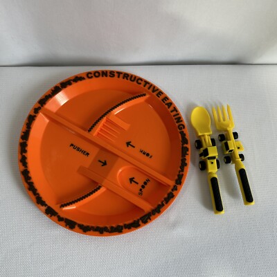 Constructive Eating - Construction Themed Plate and Utensils Set | eBay