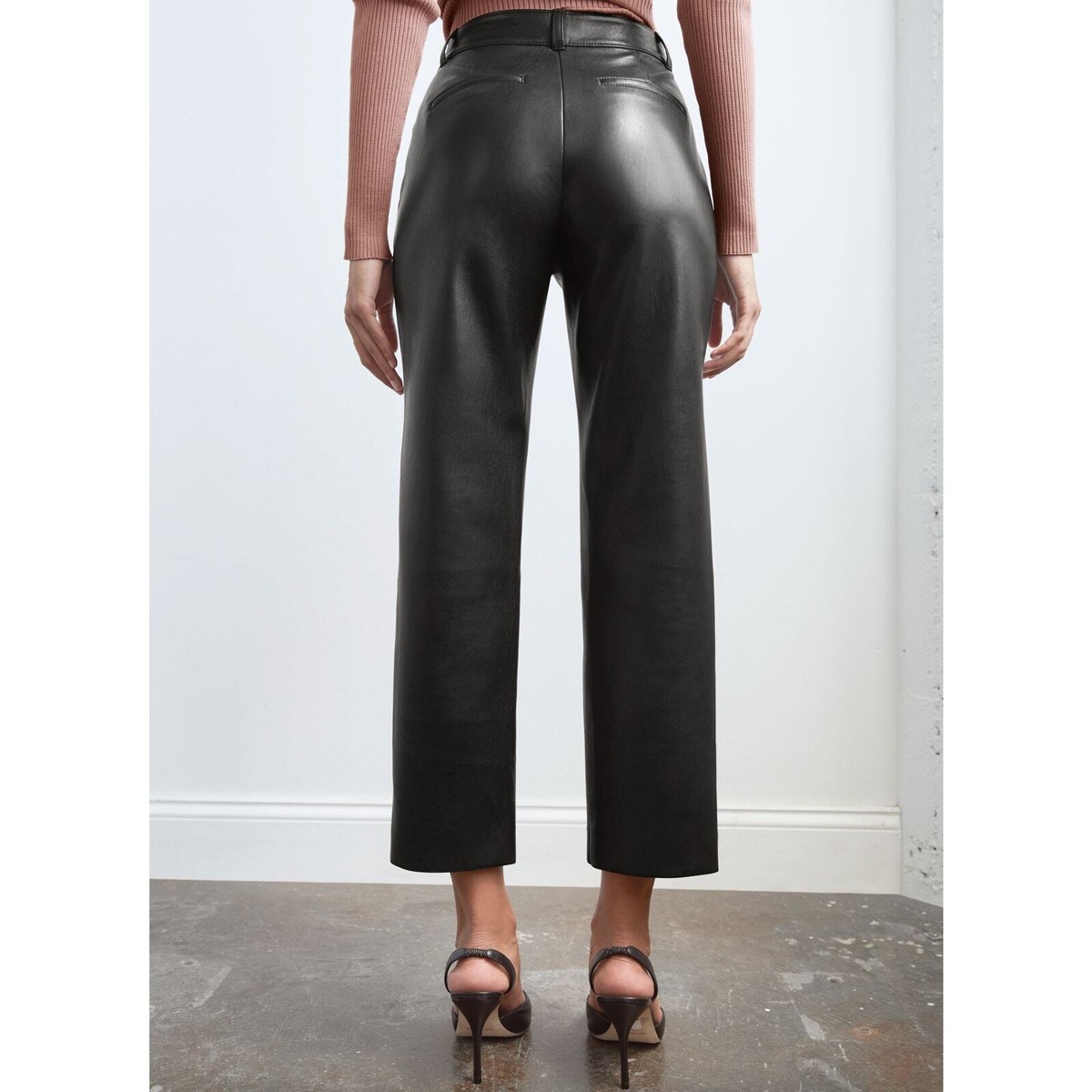 BABATON x ARITZIA Command Cropped Vegan Leather Pants Black {3L34  display picture 1