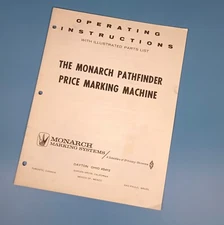 Monarch Pathfinder Price Marking Machine Operating Instructions 1969 Vintage
