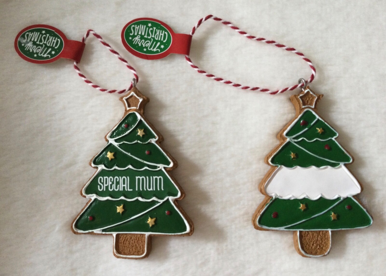 PERSONALISED GINGERBREAD CHRISTMAS TREE DECORATIONS, FREE UK POSTAGE eBay