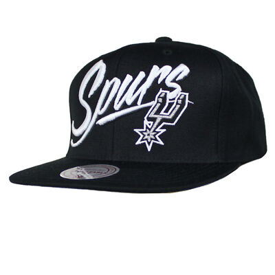 SPURS Basecap Vice Script Solid black Snapback Mütze Cap schwarz Mitchell & Ness