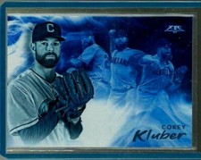 Cleveland Indians Corey Kluber 2019 Topps Fire SM-9 Smoke and Mirrors Blue Chip