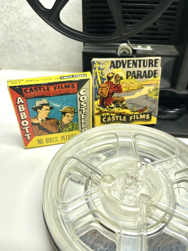 Proyector de películas vintage Argus Showmaster 879 Super 8 mm con películas dibujos animados deportivos Foto 2 de 4