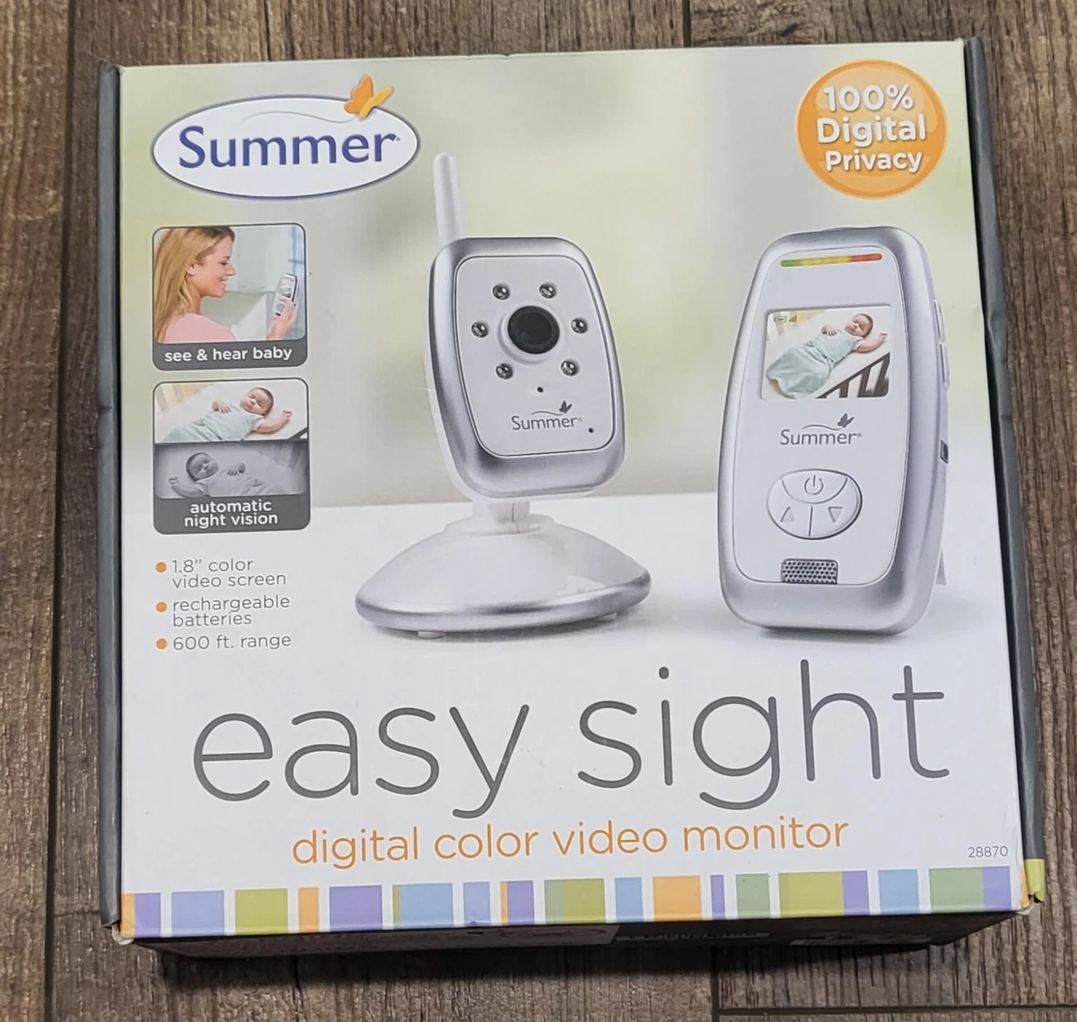 Summer Infant Baby Easy Sight Digital Color Video Monitor 28870 In Box