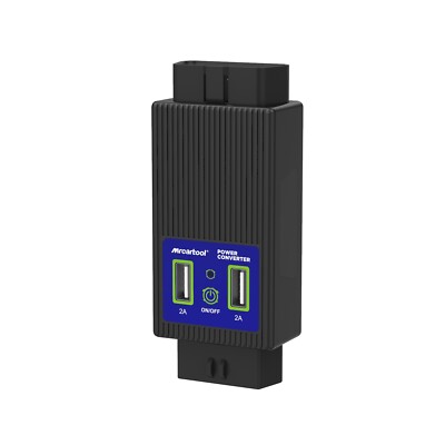 OBD2 16Pin Male to Female 1 to 1 OBD Cable Splitter Converter Adapter 2 USB Port