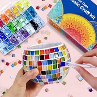 Glasmosaik Kerzenhalter Kit Kreatives Diy-Mosaik-Kunst Und Bastelset FüR Kinder