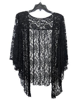 black lace cardigan plus size