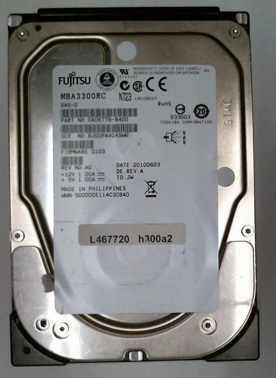 300 GB Fujitsu Internal 15000RPM 3.5 " MBA3300RC Hard Drive - Image 2 of 2