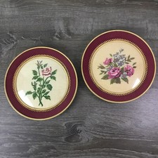 Vintage Floral Needlepoint Round Frames with Dome Glass 8.5 inch Finished