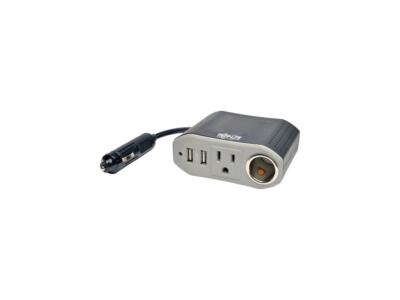 Tripp Lite 100W Car Power Inverter with Outlet, 12V CLA Receptacle & 2 USB Charg