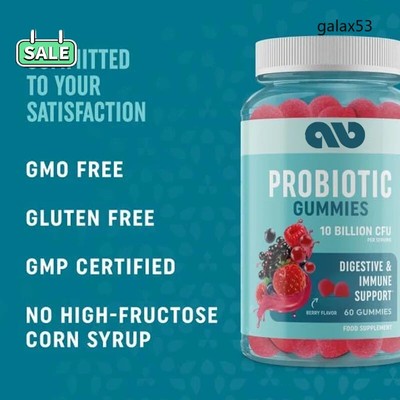 Probiotic gummies with Vitamin C and Folic Acid | Gluten Free, Non GMO