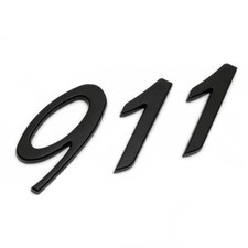 Neu Schwarze 911-Heckbuchstaben für Stoßstange / Heckklappe - Black Look