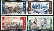 Belgium 1966, Culture, Architecture set MNH, Mi 1442-45